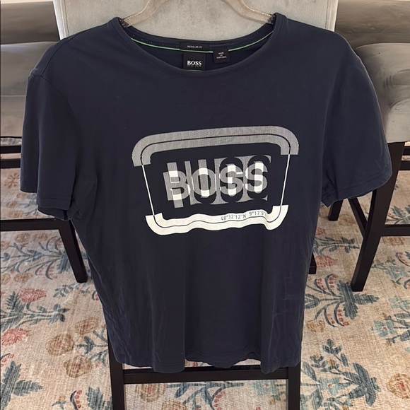 BOSS Dark Blue Graphic Tee - Picture 1 of 5